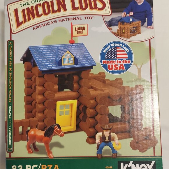 Pre-Loved Original Lincoln Logs-83-Piece - Picture 3 of 6